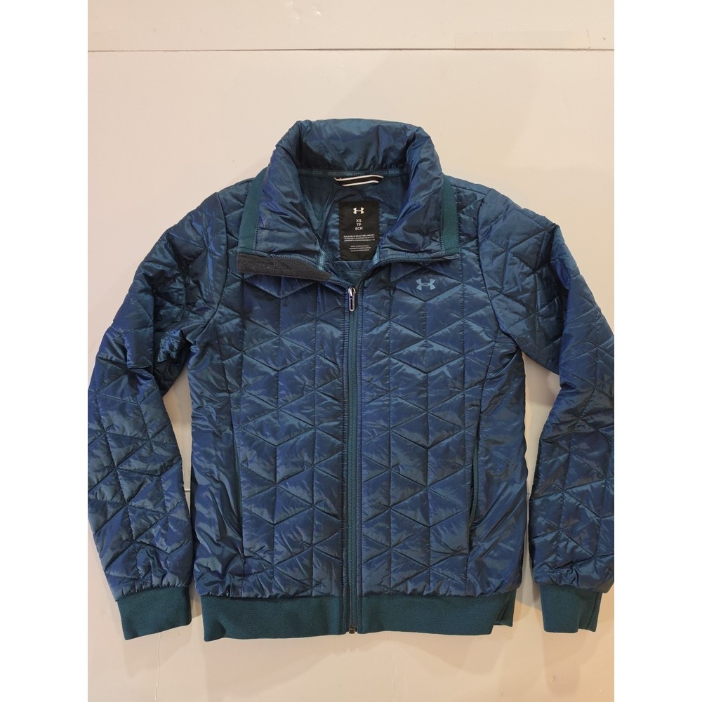 Under Armour Womens ColdGear Reactor Performance Jacket Blue XS Puffer Quilted U